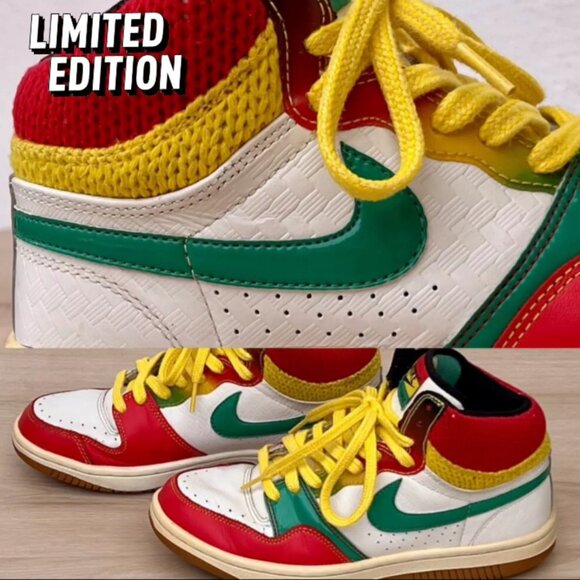 Nike Court Force High Dunk Rasta Retro Limited Edition Women’s 8.5 / RARE FIND! - Picture 1 of 16